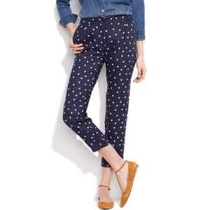 Polka dot White Blue Pants